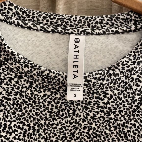 Athleta Balance sweatshirt, black and white Cheetah Print - Picture 2 of 3